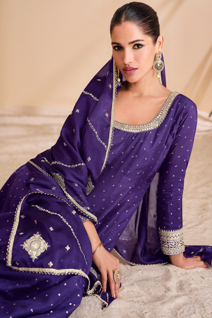 Elegant Floor Length Anarkali Dress For Indian Festivals And Parties