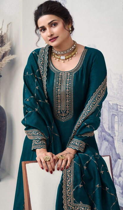 Stylish Long Desgner Anarkali Suit Silk Georgette With Dupatta For Wedding & Party Wear