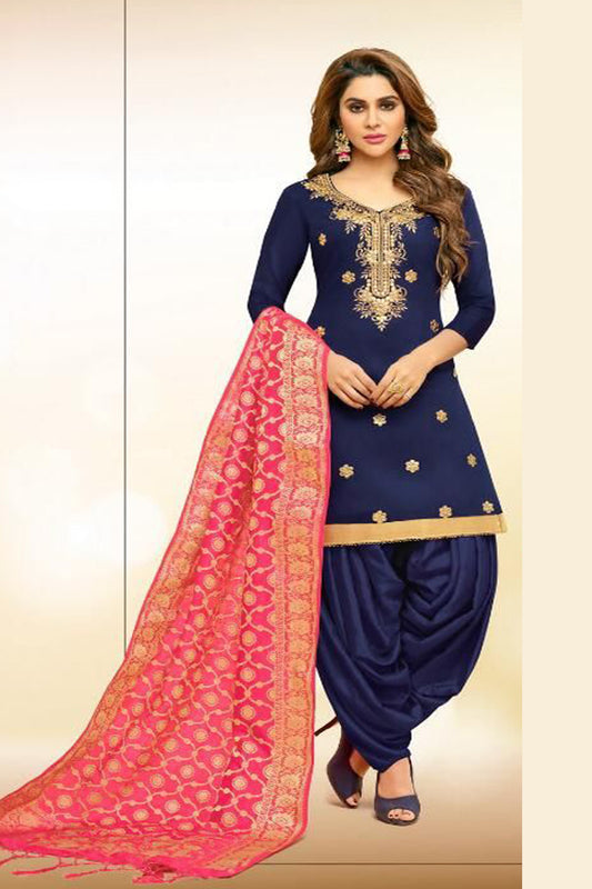 Blue Patiala offers calm elegance – a versatile pick for every occasion.

