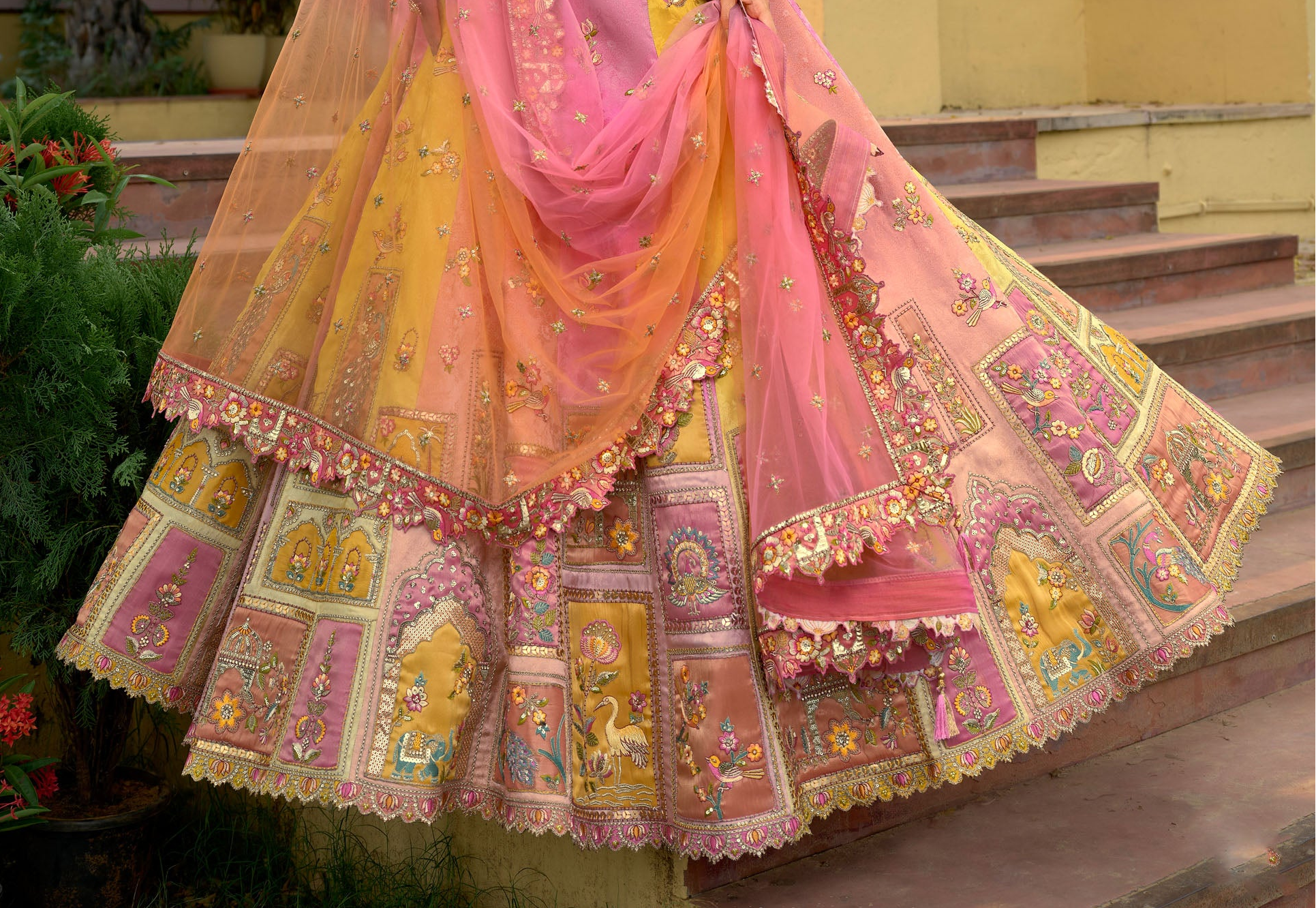 Designer Wedding Lehenga Choli - Traditional Indian Bridal Dress With Heavy Embroidery USA