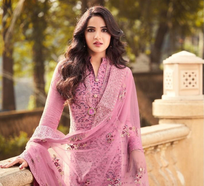Traditional Reception Party Wear Salwar Kameez with Embroidery Work Dress