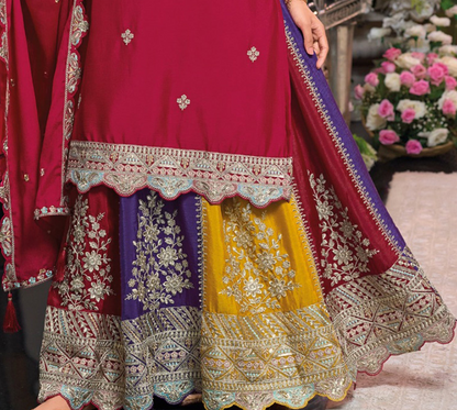 Designer Anarkali suits online with fast shipping USA
