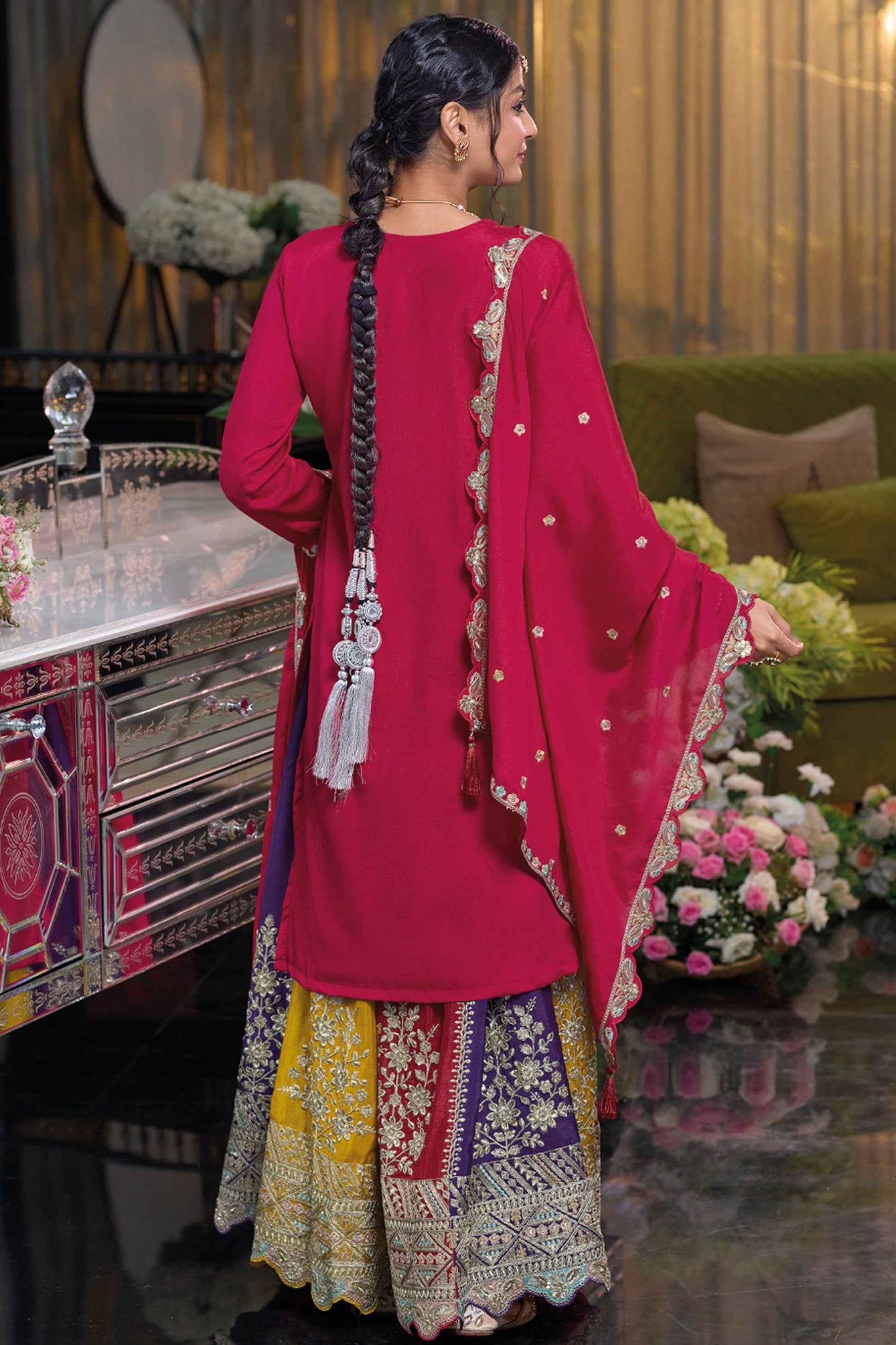 Designer Anarkali suits online with fast shipping USA
