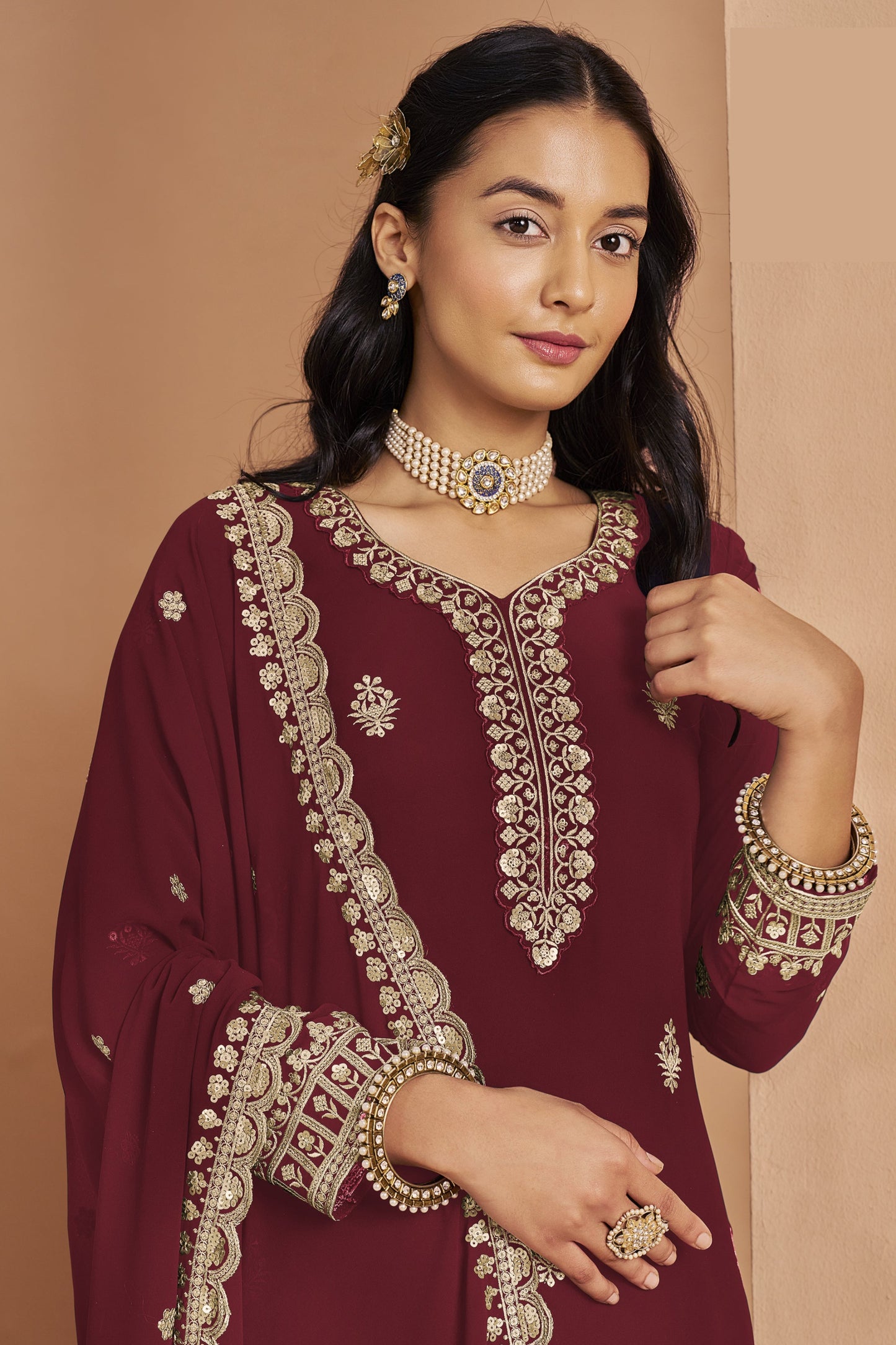 Wedding Anarkali gown for bridesmaid USA
