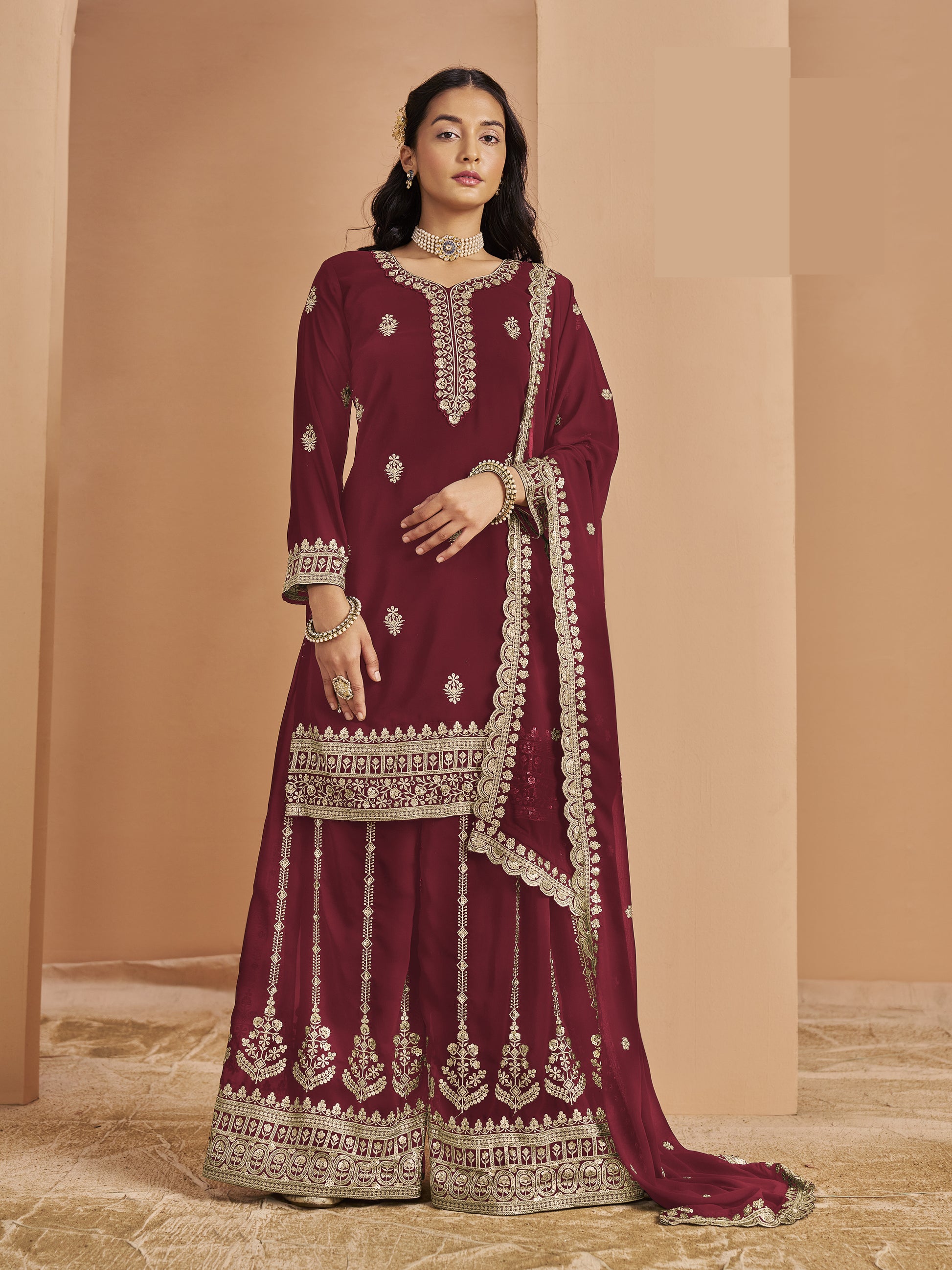 Wedding Anarkali gown for bridesmaid USA
