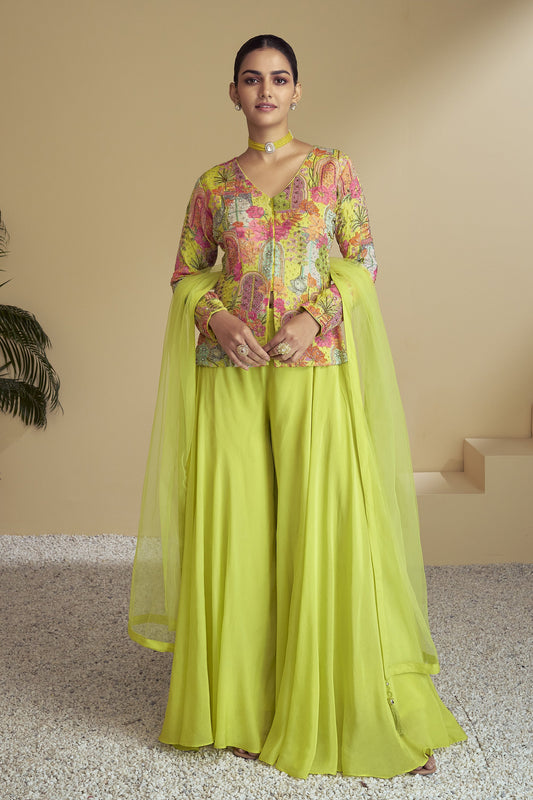 Elegant Anarkali party gown for wedding guest USA
