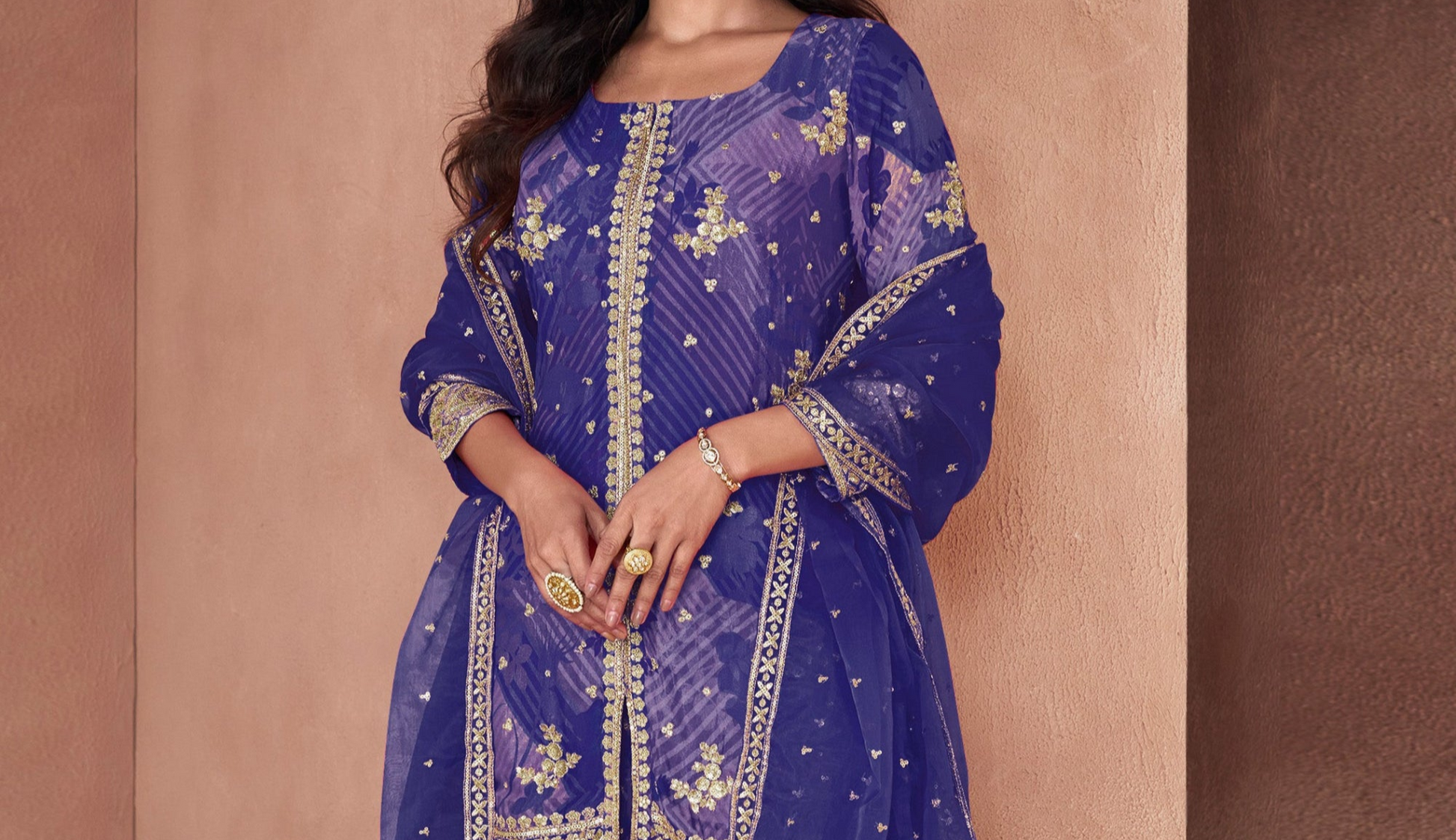 Fancy Anarkali gown for parties and receptions USA
