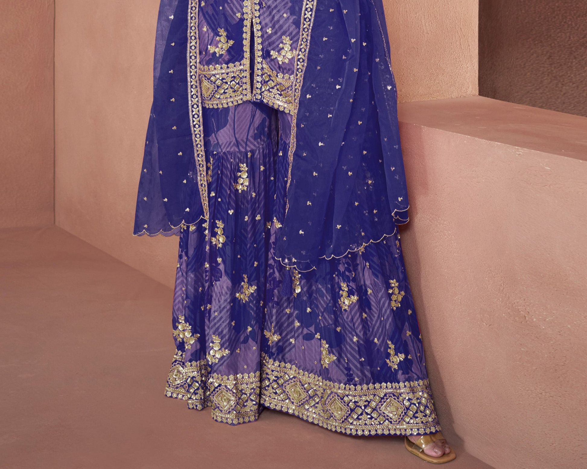 Fancy Anarkali gown for parties and receptions USA
