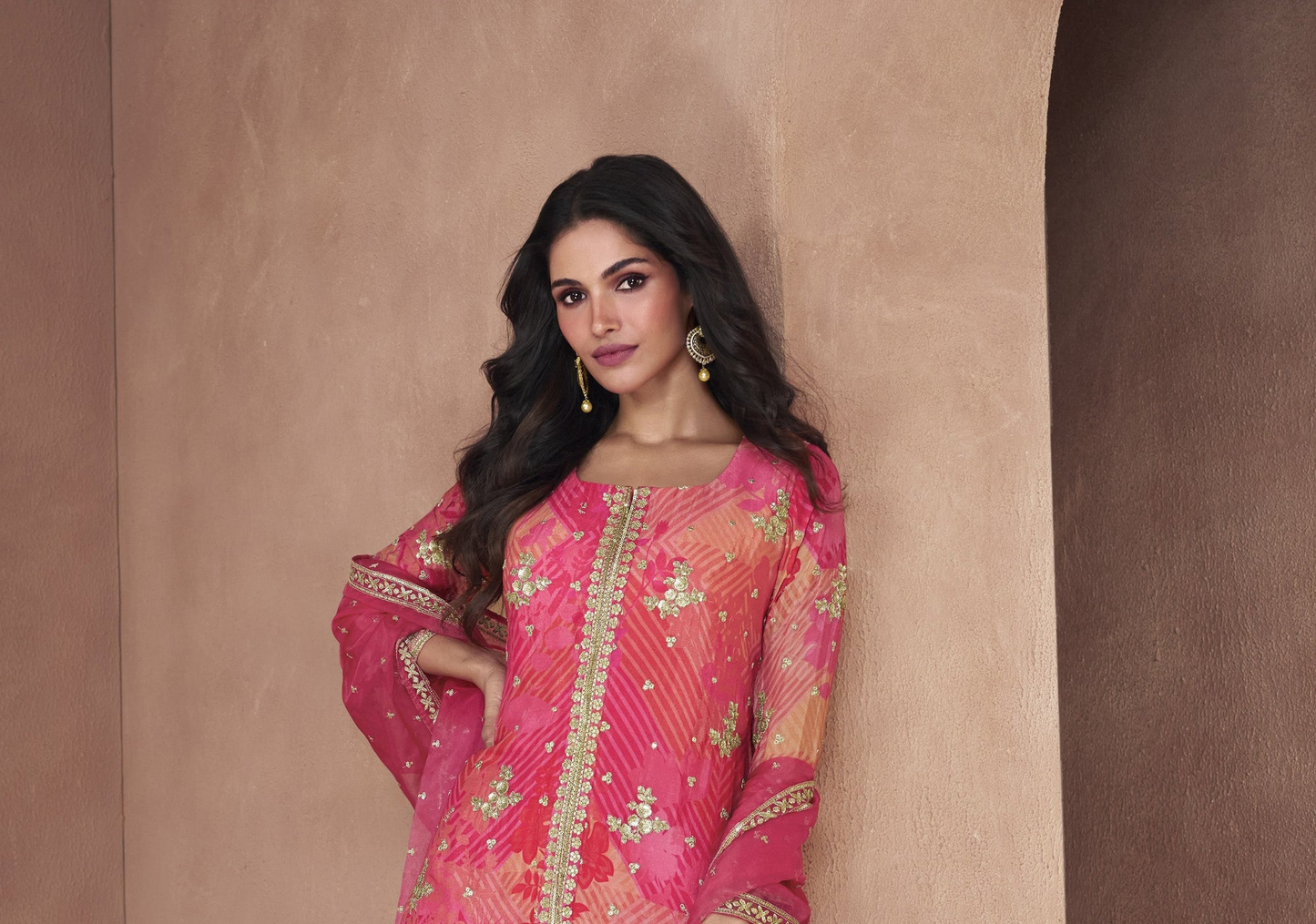 Anarkali frock style gown for South Asian weddings USA
