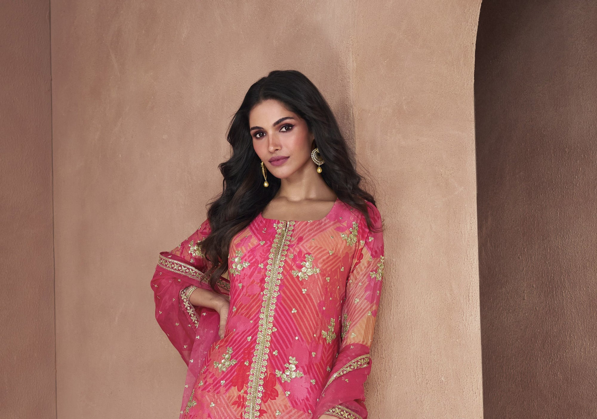 Anarkali frock style gown for South Asian weddings USA
