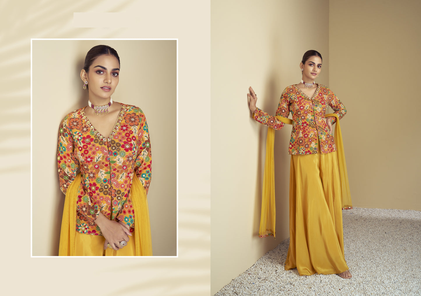 Bridal Anarkali gown with dupatta shipped from USA
