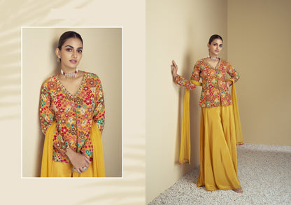 Bridal Anarkali gown with dupatta shipped from USA
