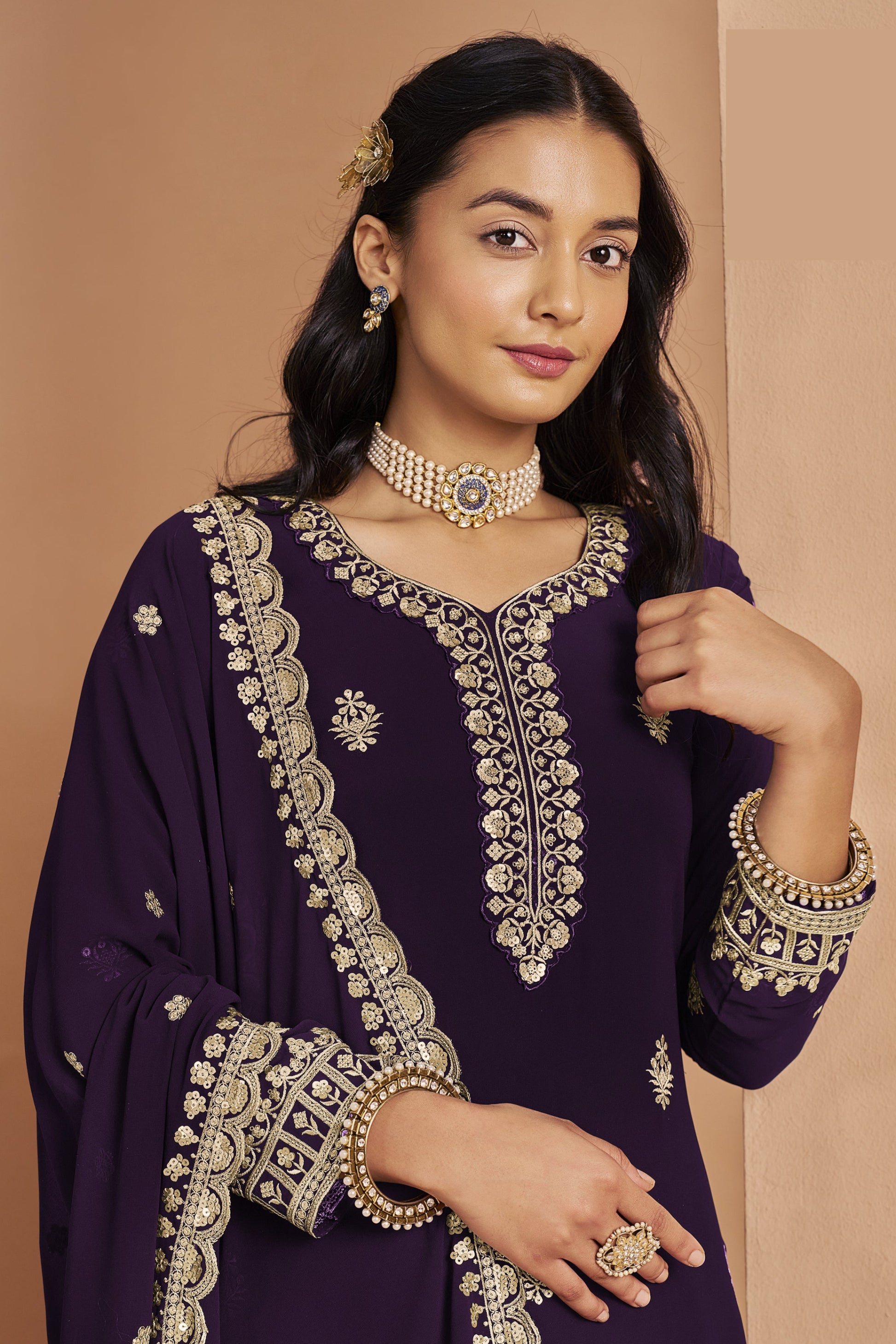 Anarkali frock style gown for South Asian weddings USA
