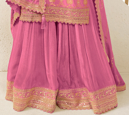 Ready-To-Wear Pakistani Ethnic Palazzo Suit - Detailed Embroidery Close-Up