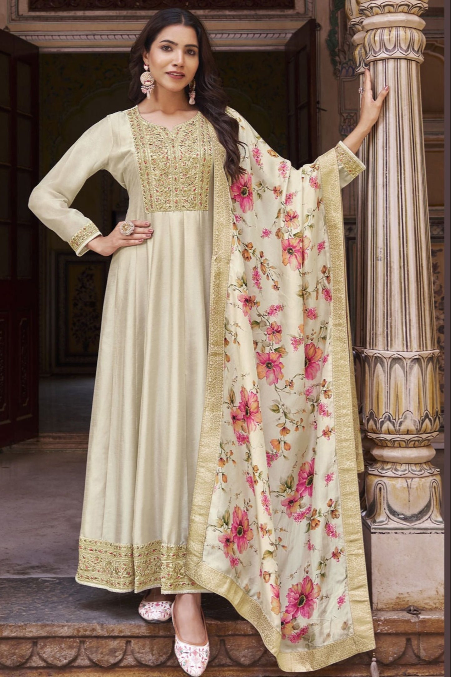 Ready-to-Wear Gown Suits Indian Designer Party Anarkali Gown Suits With Dupatta