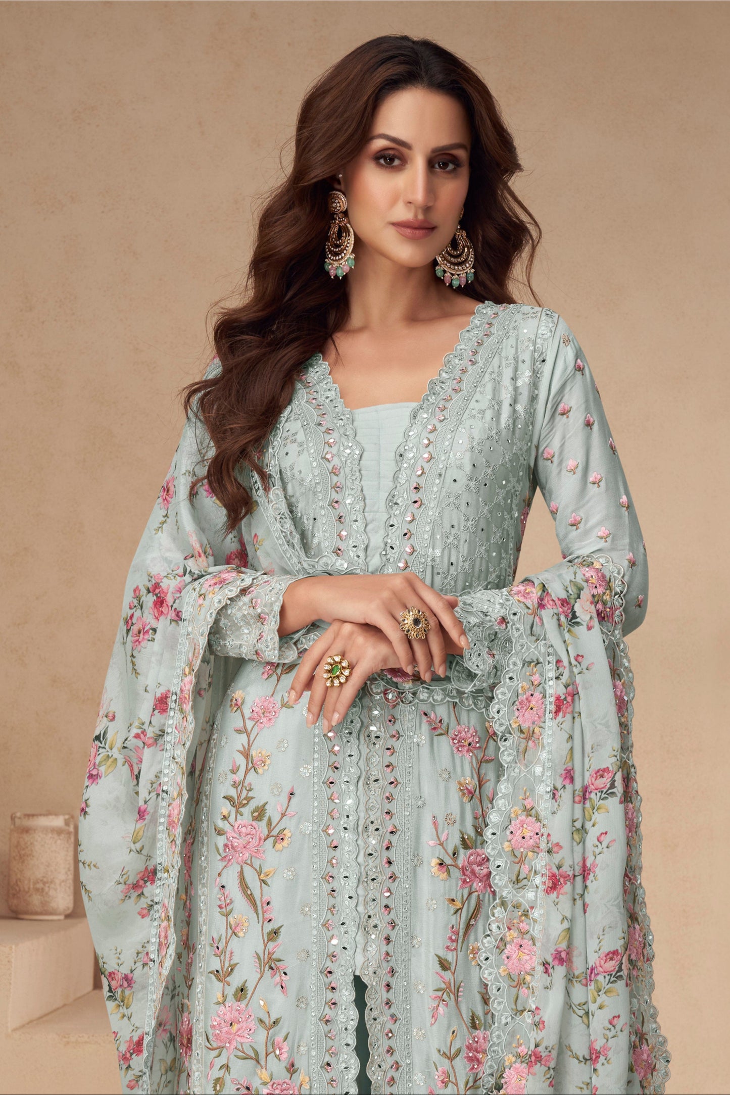 Indian Pakistani Designer Salwar Suit Heavy Embroidery Work Bridal Ethnic Wear