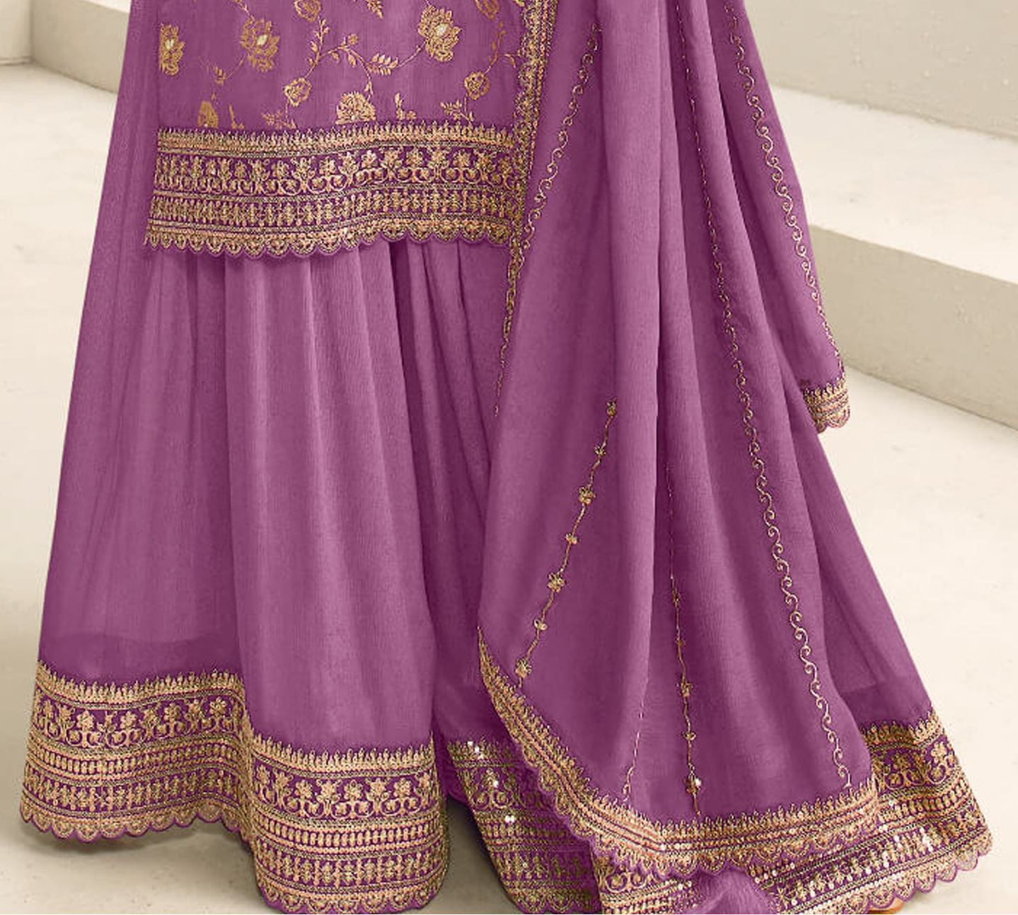 Women's Diwali Special Salwar Kameez Set - Premium Indian Wedding Wear With Palazzo Pants