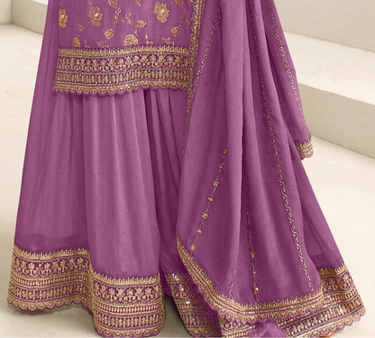 Women's Diwali Special Salwar Kameez Set - Premium Indian Wedding Wear With Palazzo Pants