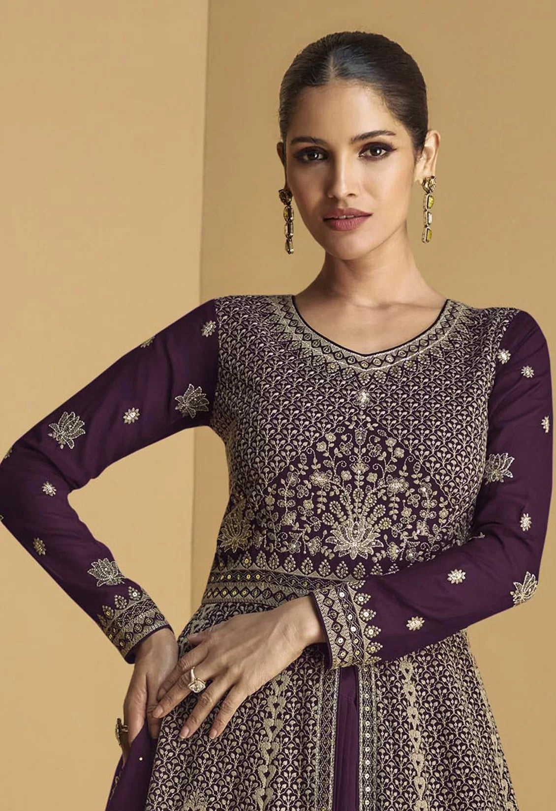 Women's Wedding Party Wear Anarakali Dupatta Dress 