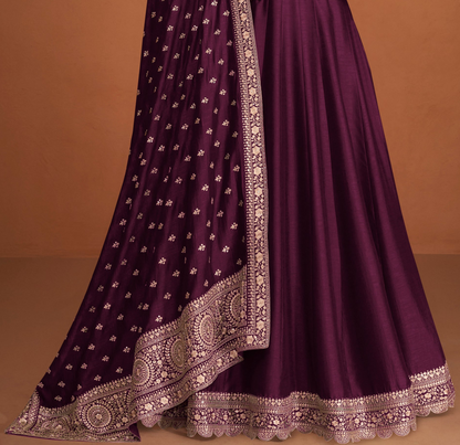 Pakistani Eid Function Party Wear Stylish Anarkali Dupatta Gown for Women