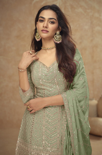 Eid Ramadan Special Salwar Kameez Palazzo Suits with Dupatta for Women