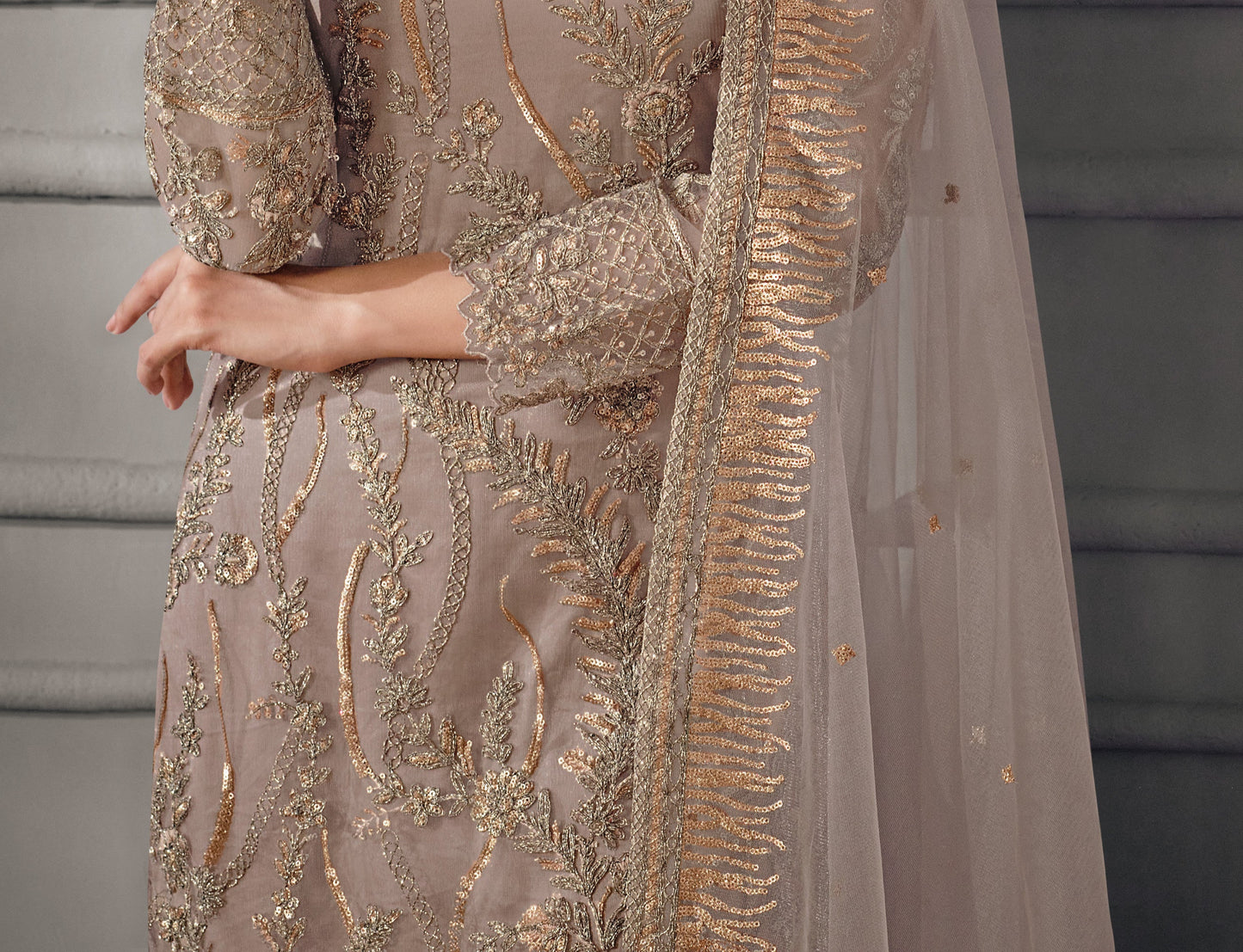 Brown salwar kameez gives a warm, grounded, and earthy feel