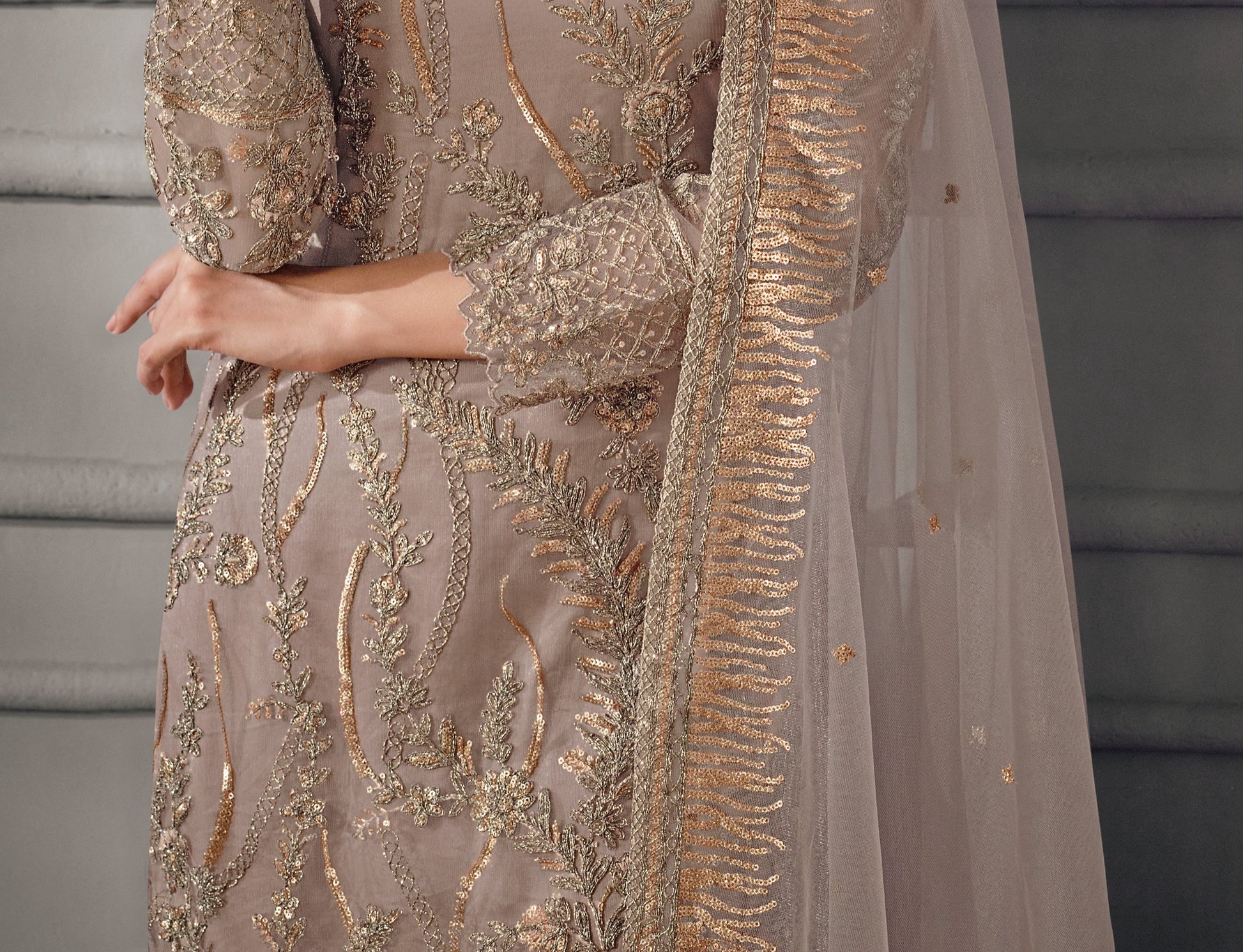 Brown salwar kameez gives a warm, grounded, and earthy feel
