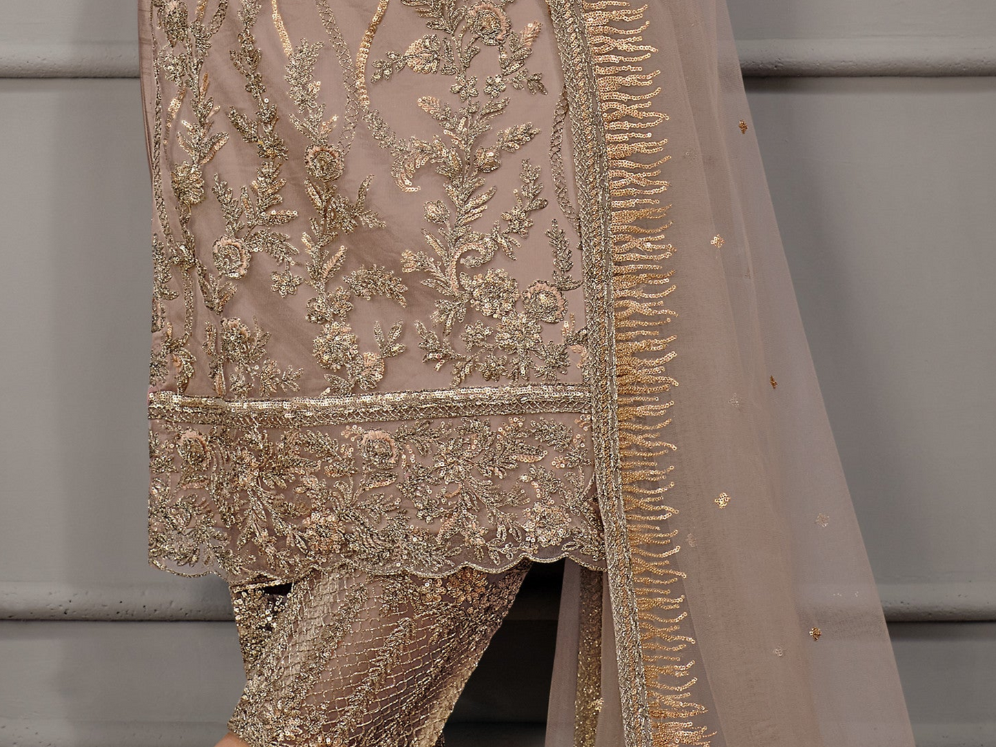 Brown salwar kameez gives a warm, grounded, and earthy feel