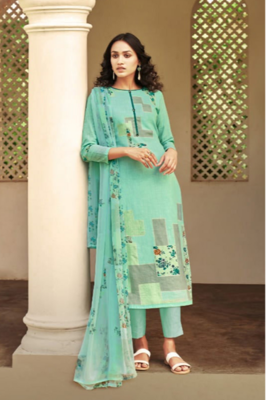 South Asian Women's Wear Cotton Printed Salwar Kameez Suits