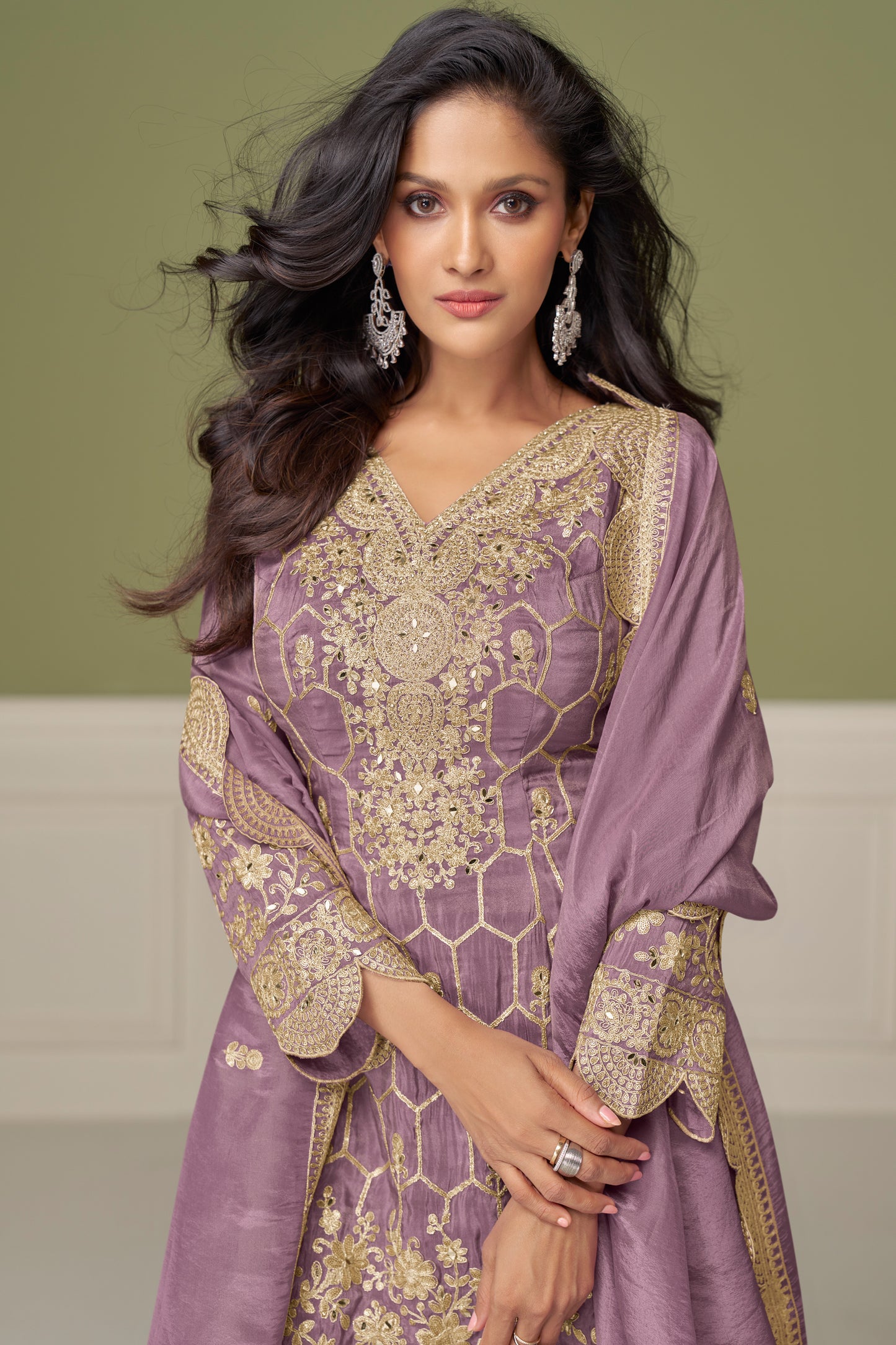 Designer Sharara Kameez Set With Matching Dupatta For Weddings USA
