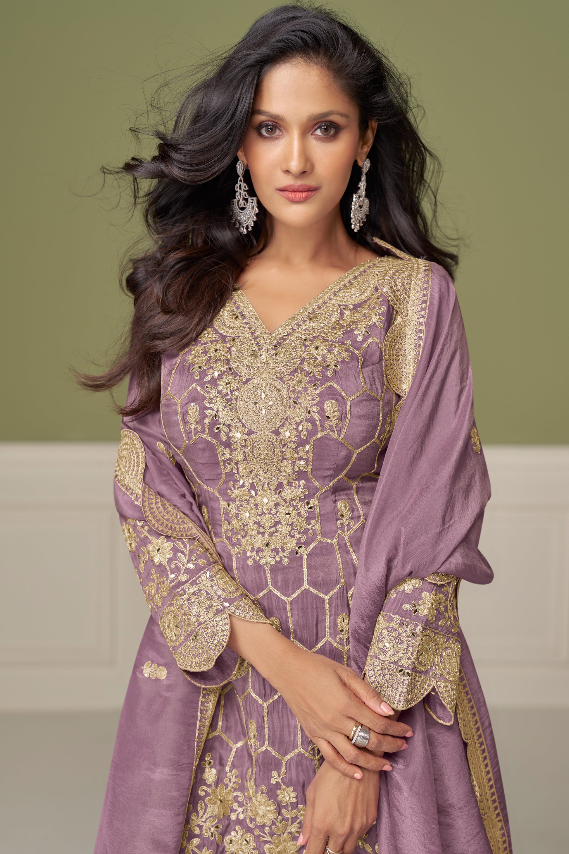 Designer Sharara Kameez Set With Matching Dupatta For Weddings USA