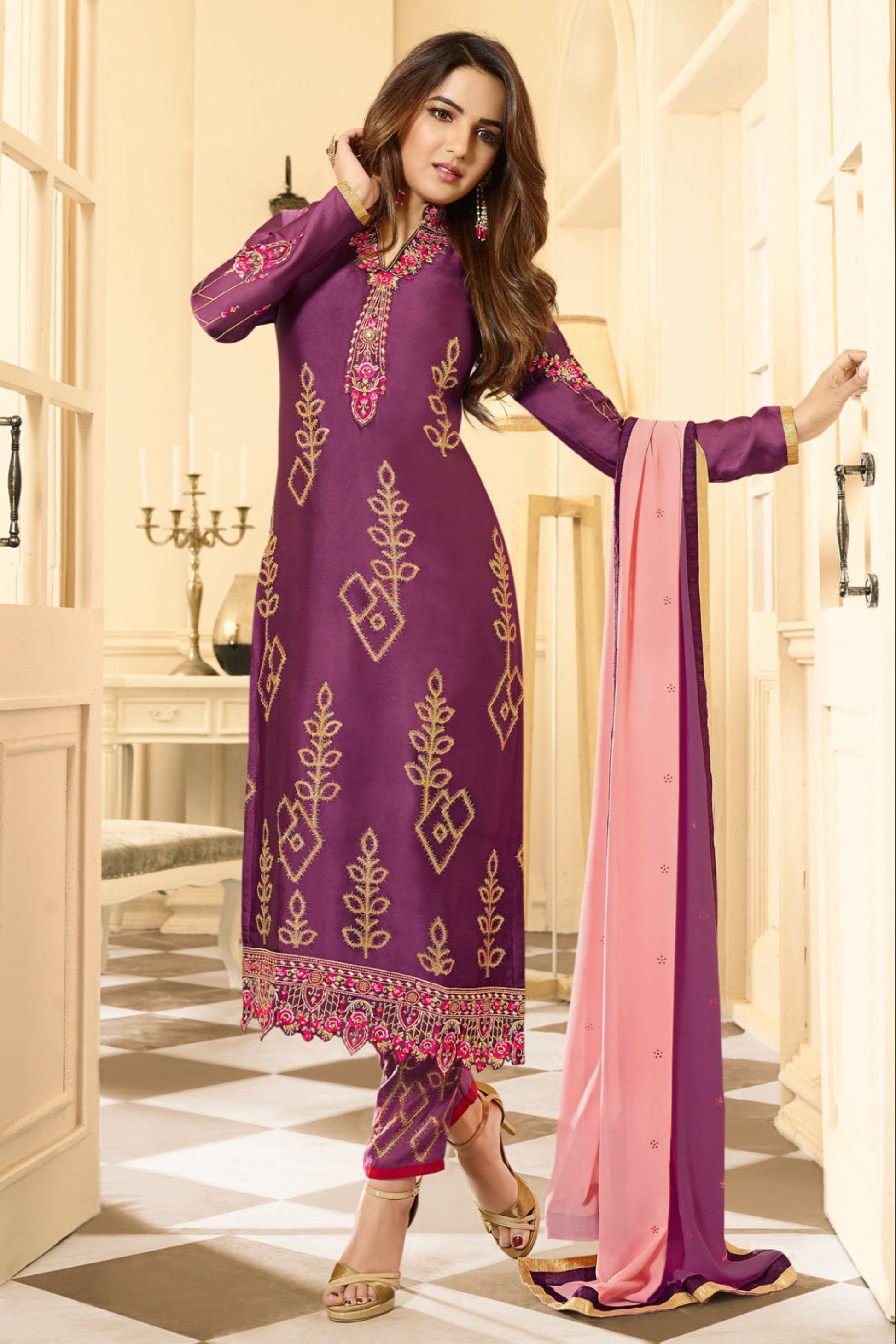 Purple salwar kameez looks royal and elegant. From light to dark purple.
