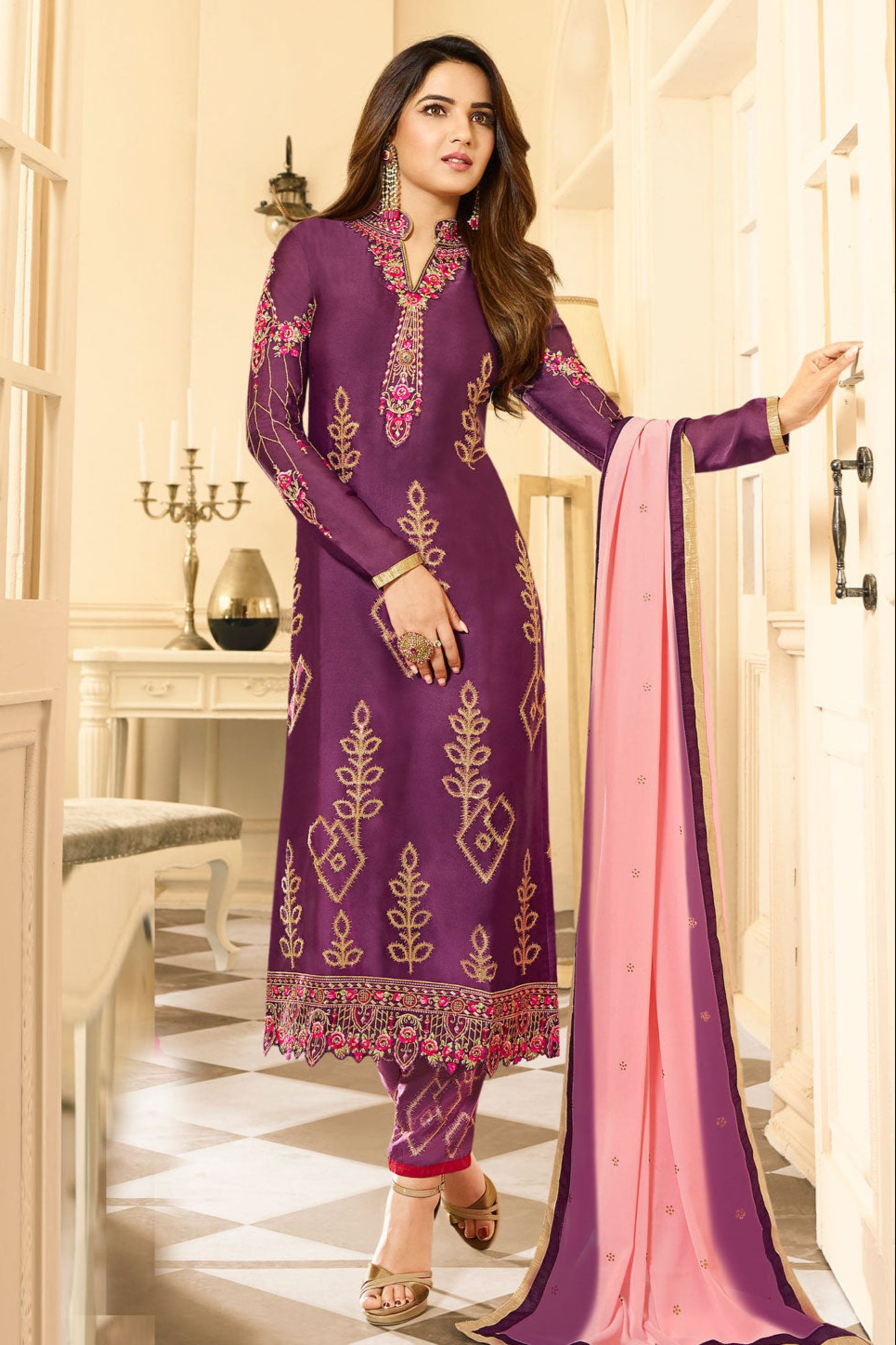 Purple salwar kameez looks royal and elegant. From light to dark purple.
