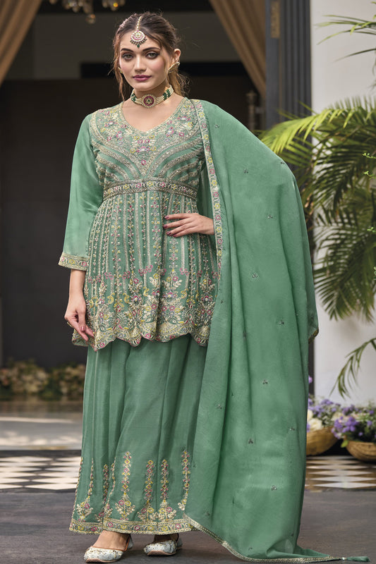 Bridal Anarkali gown with dupatta shipped from USA

