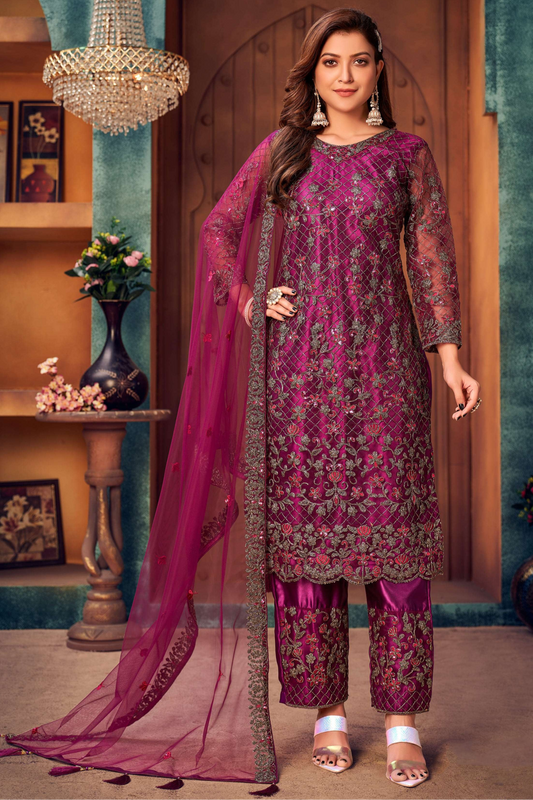 Purple salwar kameez looks royal and elegant. From light to dark purple.
