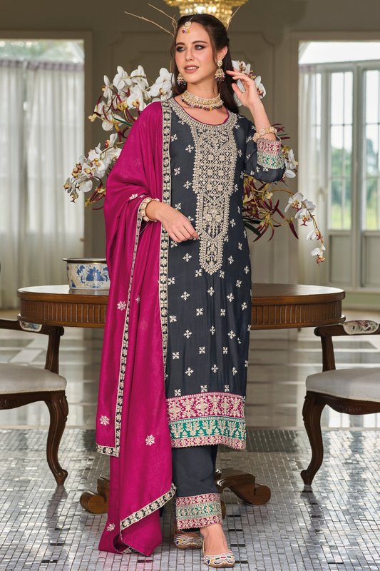 Black salwar kameez is always in fashion. It feels elegant and mysterious.

