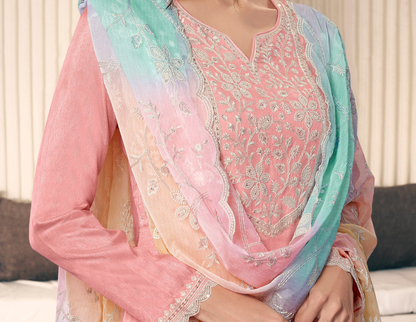 Orange salwar kameez is bright and lively. Perfect for festivals and happy events.

