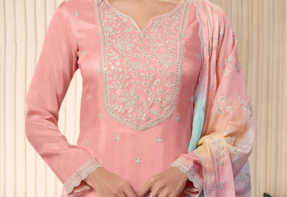 Orange salwar kameez is bright and lively. Perfect for festivals and happy events.
