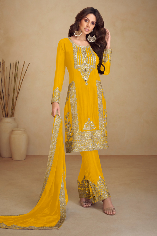 Buy Yellow Color Salwar Kameez Online USA