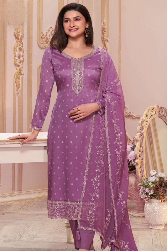 Purple salwar kameez looks royal and elegant. From light to dark purple.
