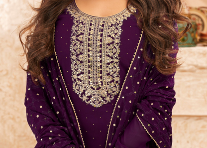 Purple salwar kameez looks royal and elegant. From light to dark purple.
