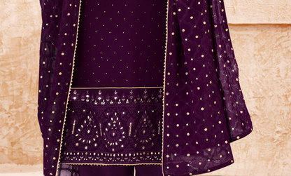 Purple salwar kameez looks royal and elegant. From light to dark purple.
