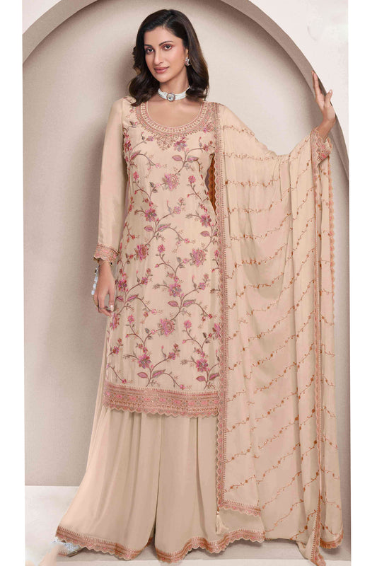 Pakistani Indian Function Party Wear Salwar Kameez Palazzo Dupatta Dress USA Women's