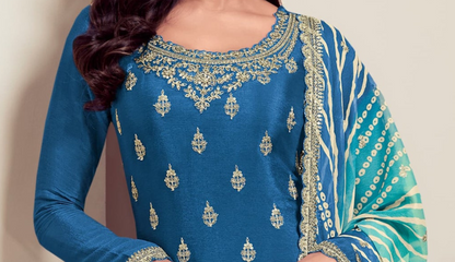 Bollywood Reception Party Wear Readymade Salwar Kameez Palazzo Suit's Indian Reception Outfit USA
