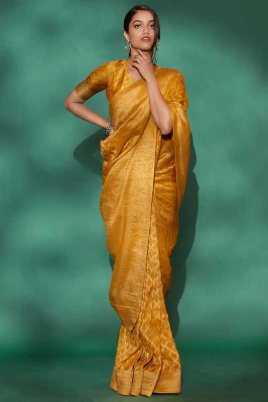Yellow Saree brings sunshine and joy – ideal for Haldi, Eid, or summer events.
