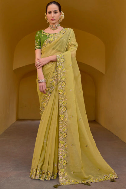 Yellow Saree brings sunshine and joy – ideal for Haldi, Eid, or summer events.
