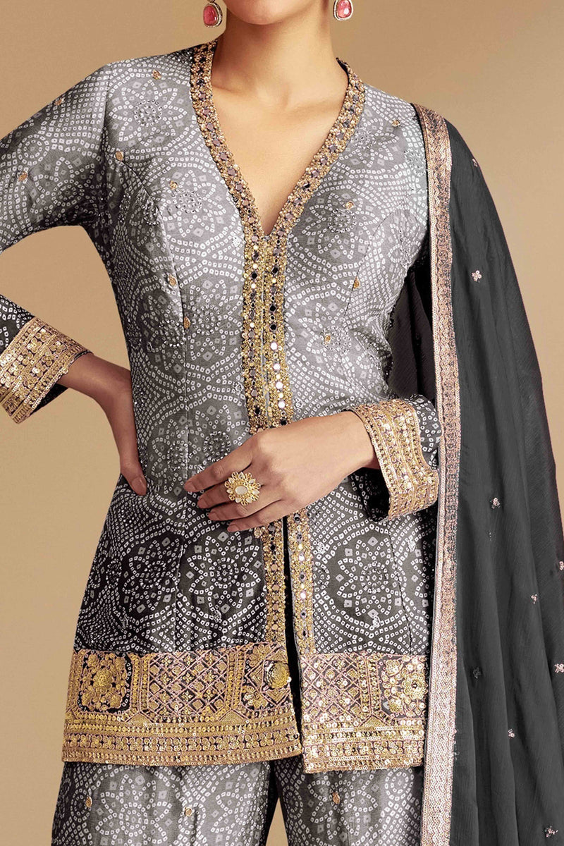 Fancy Pakistani Sharara Suit For Reception Party USA
