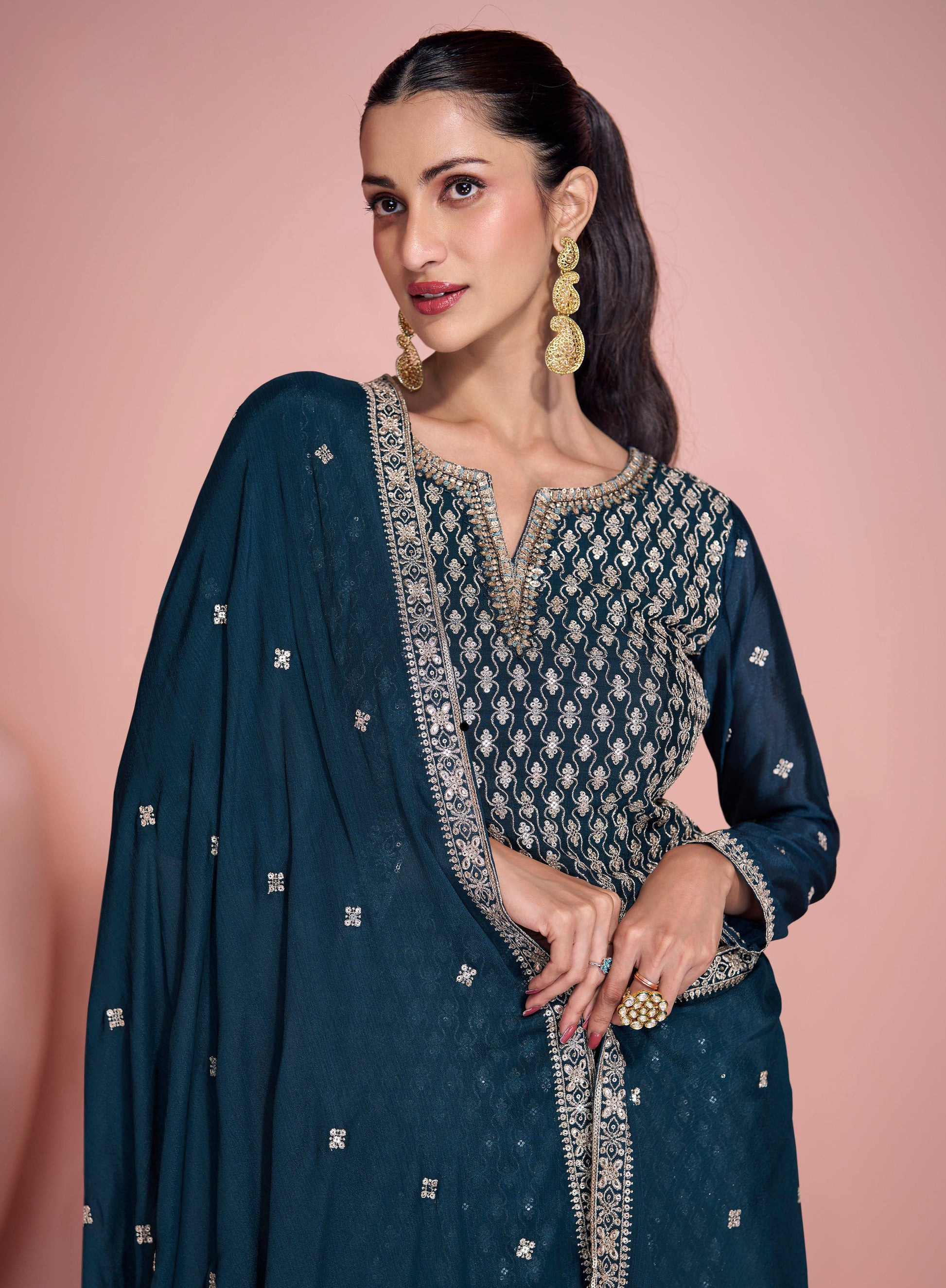 Fancy Sharara Kameez outfit for Diwali functions USA
