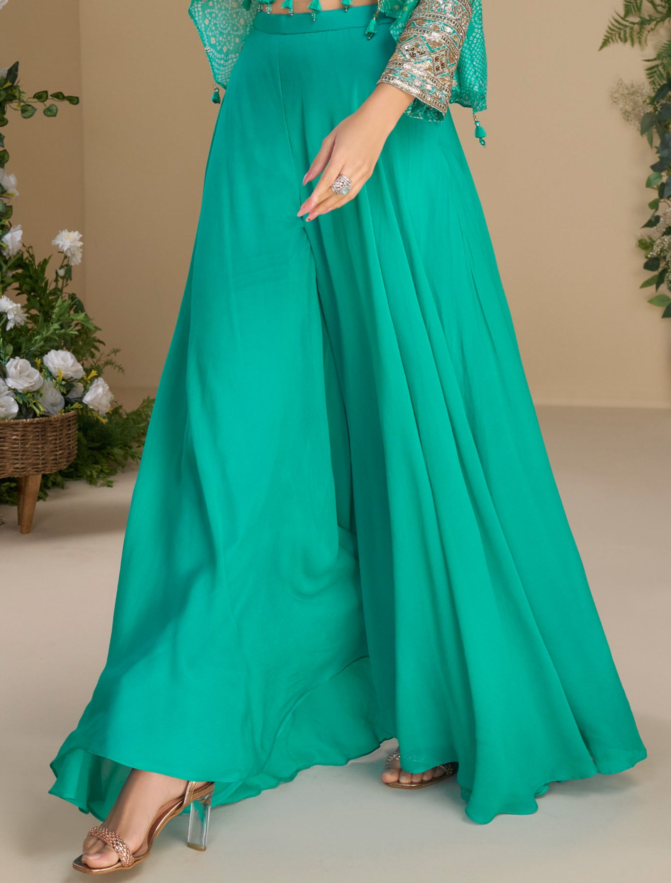 Designer Sharara Palazzo Suit For Women - Indian Wedding Reception Dress