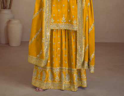 Embroidered Party Wear Sharara Suit - Traditional Indian Dress Online USA Delivery"